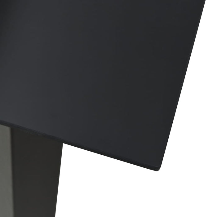 Medina Tuintafel 150x80x74 cm staal en glas zwart