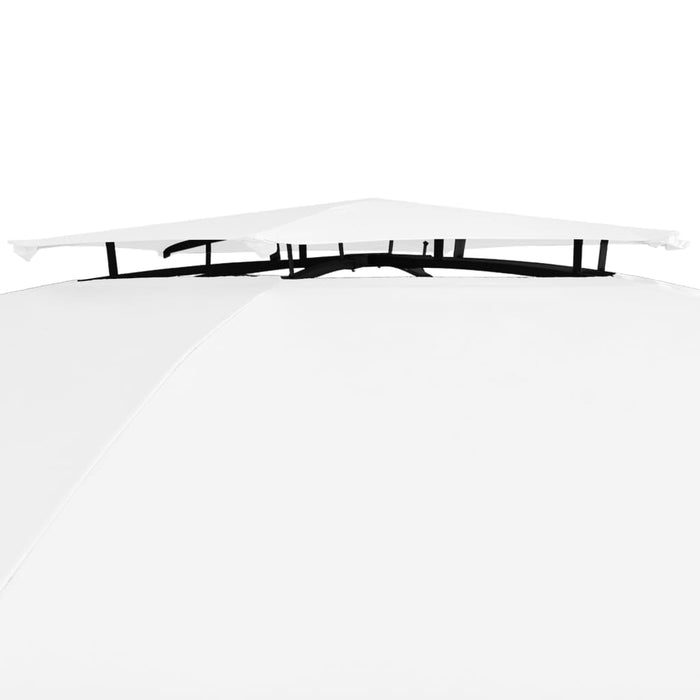 Medina Tuinpaviljoen met gordijnen 180 g/m² 360x312x265 cm wit