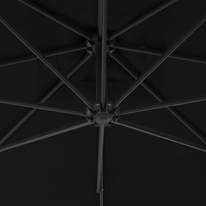 Medina Zweefparasol met stalen paal 250x250 cm zwart