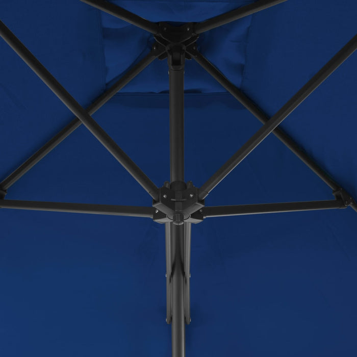 Medina Parasol met stalen paal 250x250x230 cm blauw
