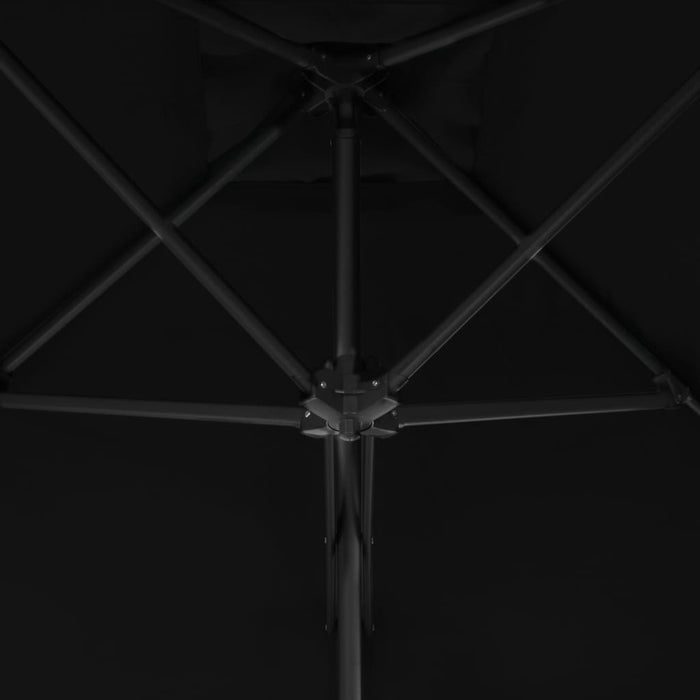 Medina Parasol met stalen paal 300x230 cm zwart