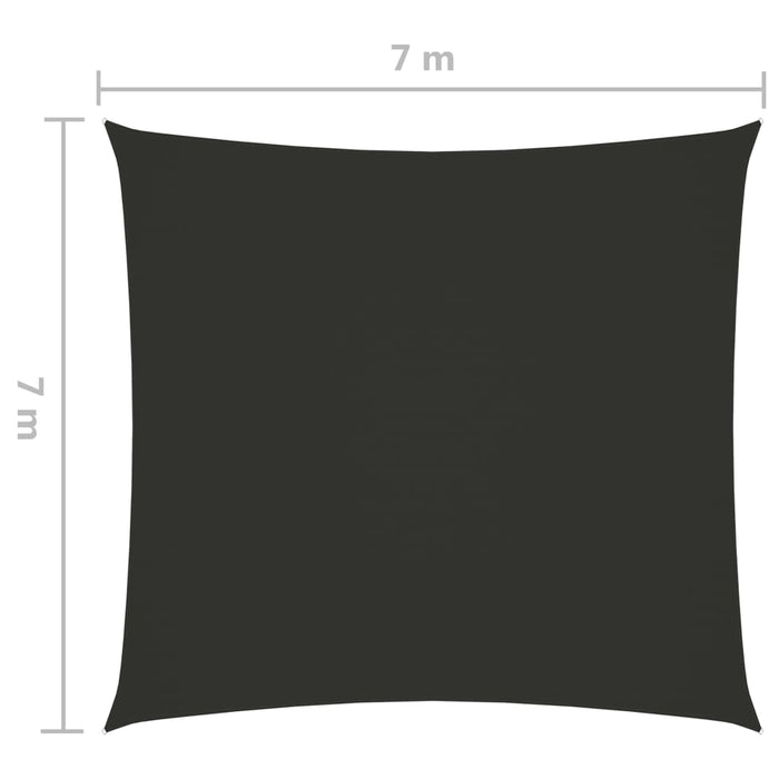 Medina Zonnescherm vierkant 7x7 m oxford stof antracietkleurig