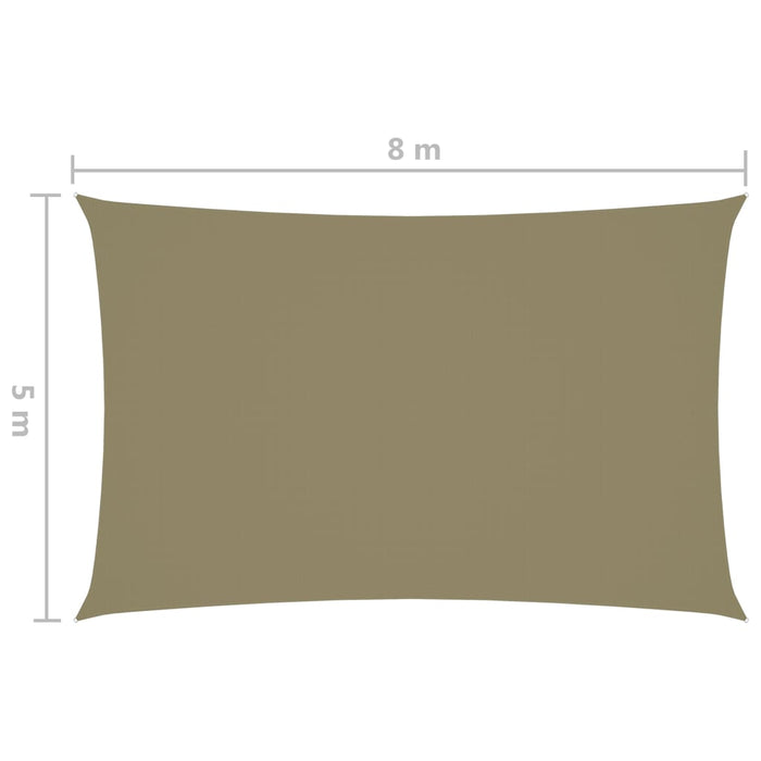 Medina Zonnescherm rechthoekig 5x8 m oxford stof beige