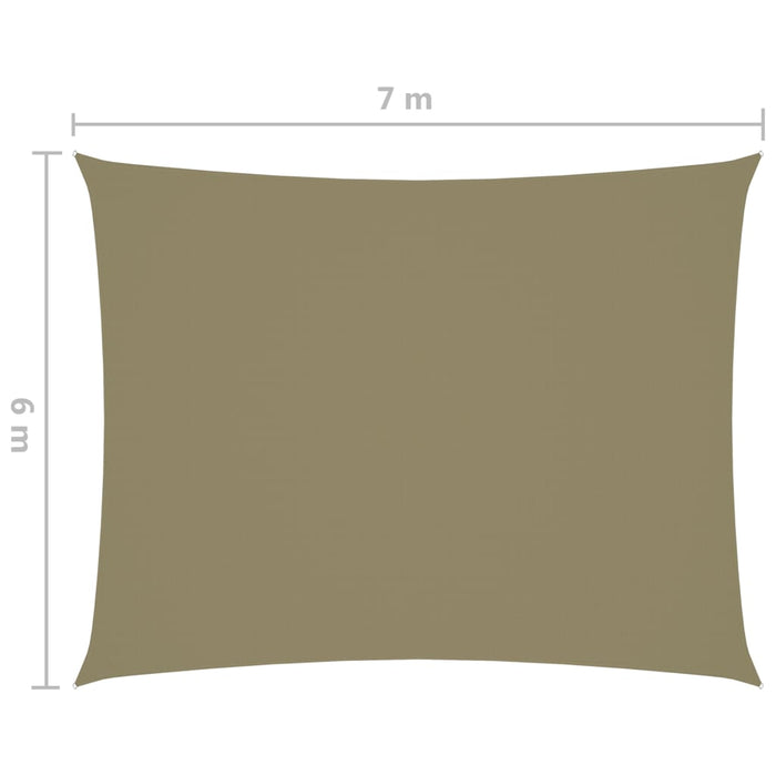 Medina Zonnescherm rechthoekig 6x7 m oxford stof beige