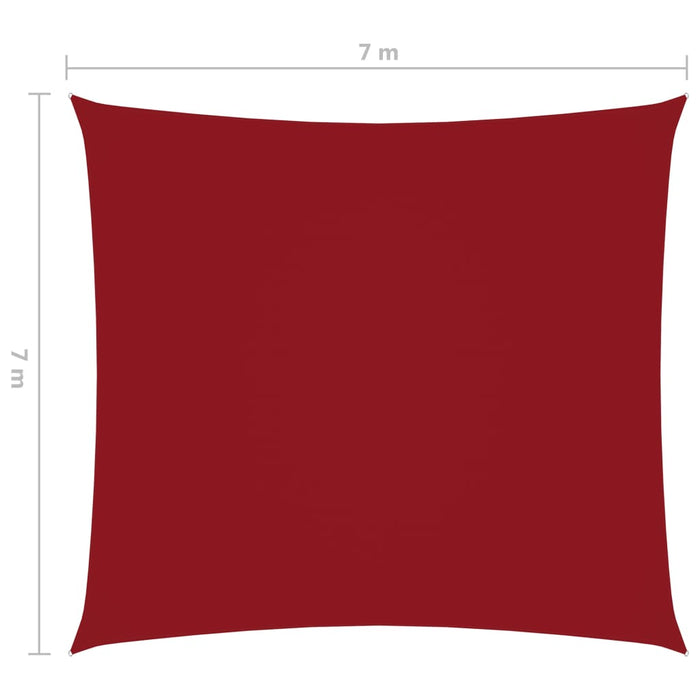 Medina Zonnescherm vierkant 7x7 m oxford stof rood