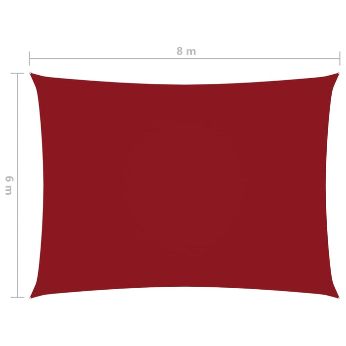 Medina Zonnescherm rechthoekig 6x8 m oxford stof rood