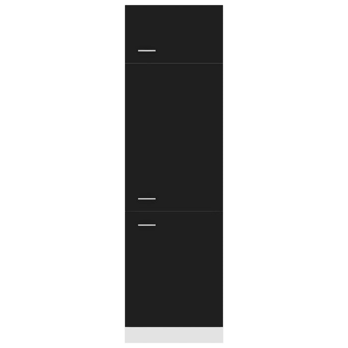 Medina Koelkastkast 60x57x207 cm spaanplaat zwart