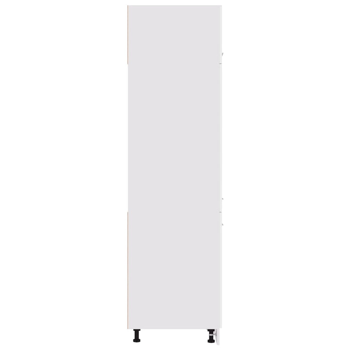 Medina Koelkastkast 60x57x207 cm spaanplaat hoogglans wit