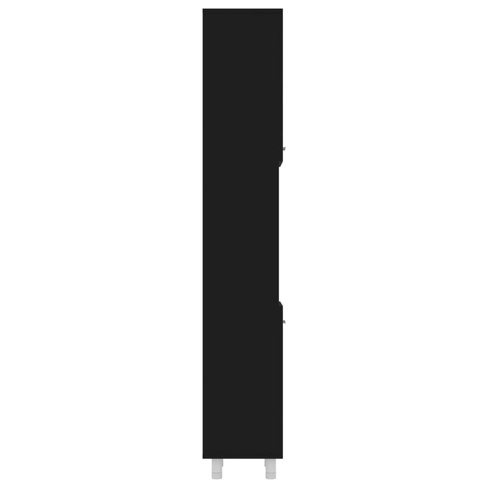 Medina Badkamerkast 30x30x179 cm spaanplaat zwart