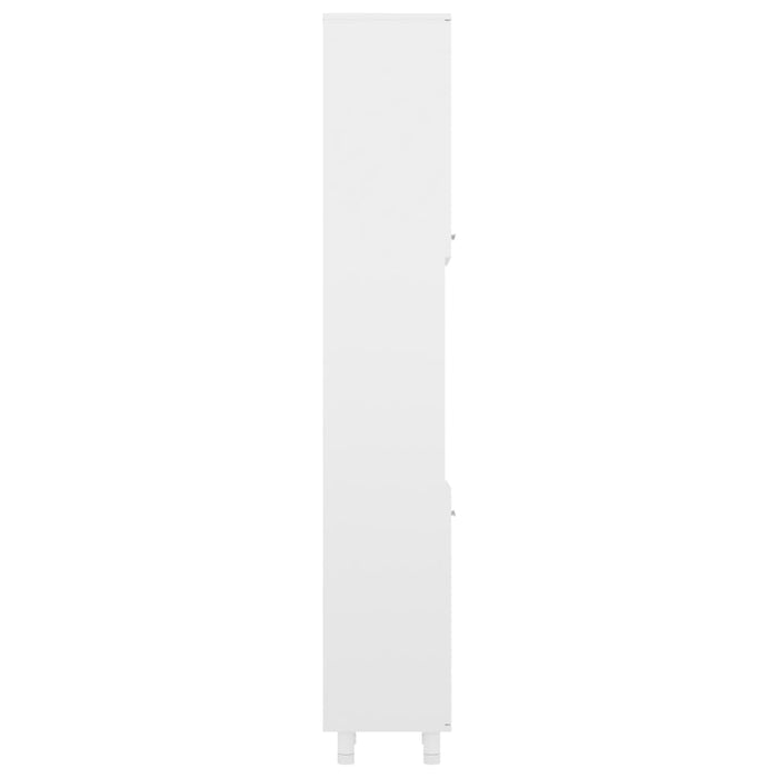 Medina Badkamerkast 30x30x179 cm spaanplaat hoogglans wit