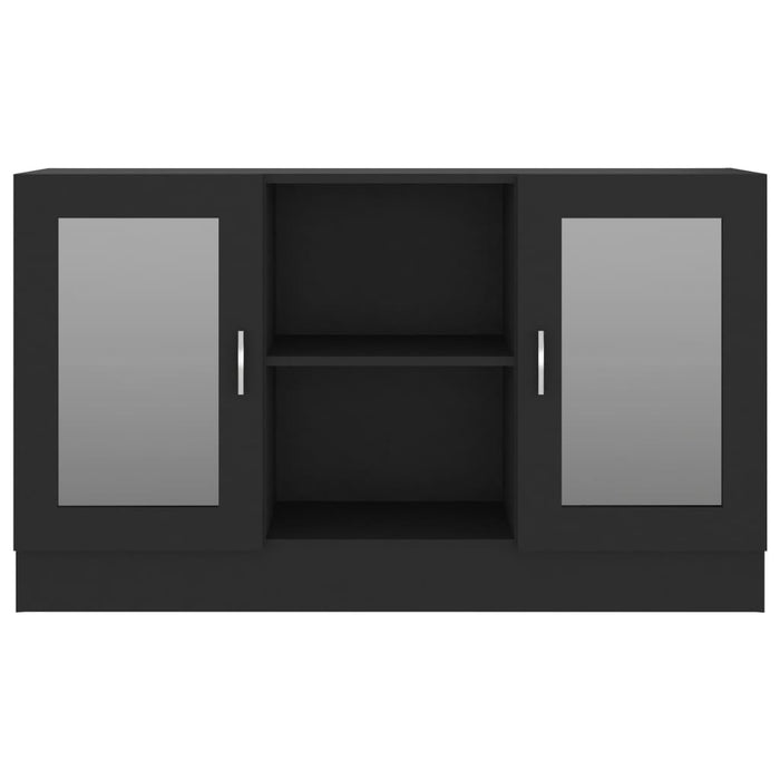 Medina Vitrinekast 120x30,5x70 cm spaanplaat zwart
