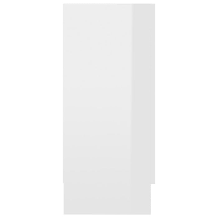 Medina Vitrinekast 120x30,5x70 cm spaanplaat hoogglans wit