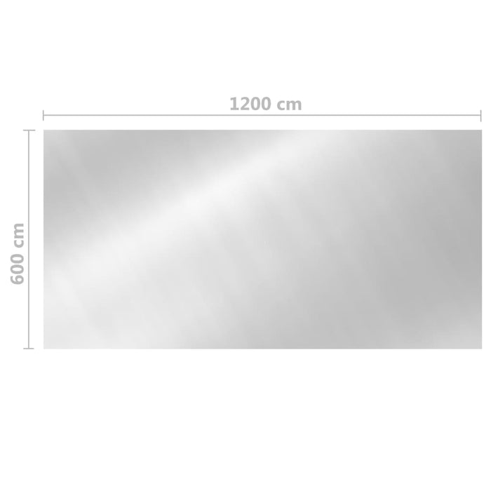 Medina Zwembadhoes rechthoekig 1200x600 cm PE zilverkleurig