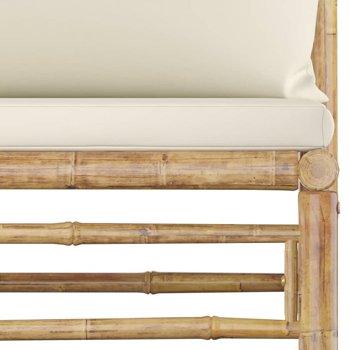 Medina 8-delige Loungeset met crèmewitte kussens bamboe