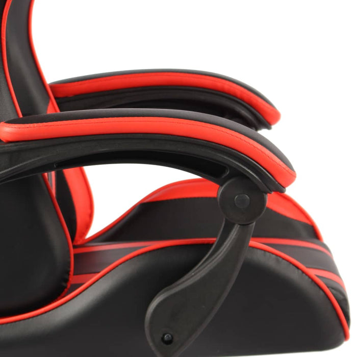Medina Racestoel met voetensteun kunstleer zwart en rood