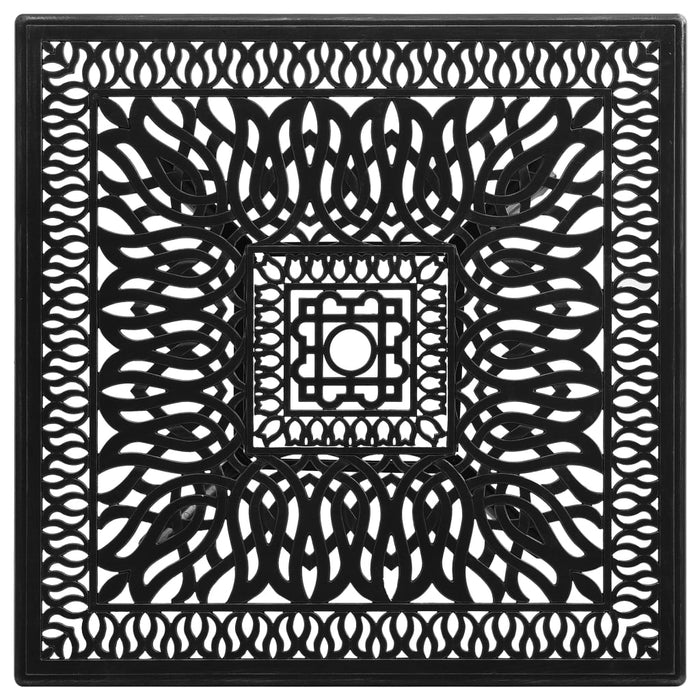 Medina Tuintafel 90x90x73 cm gietaluminium zwart