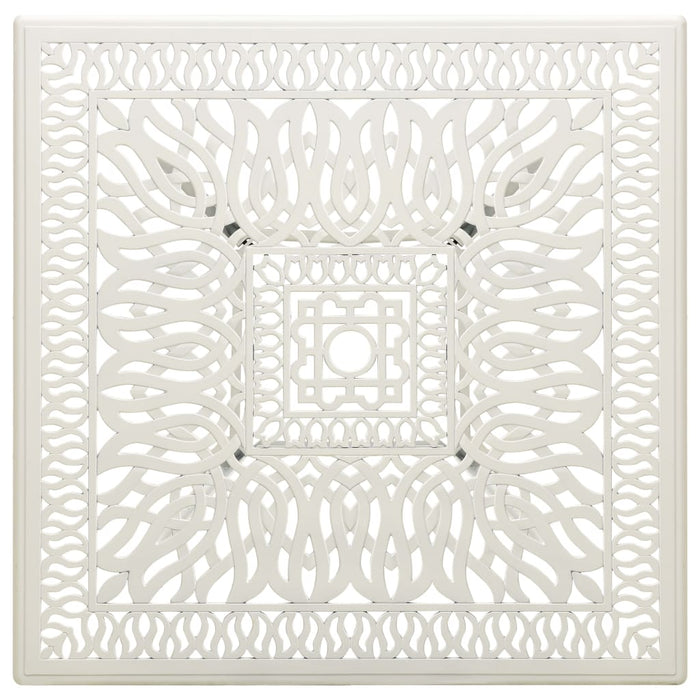 Medina Tuintafel 90x90x73 cm gietaluminium wit