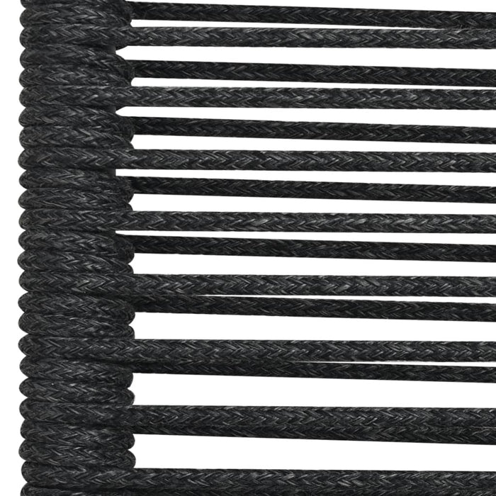 Medina 9-delige Tuinset katoenen touw en staal zwart