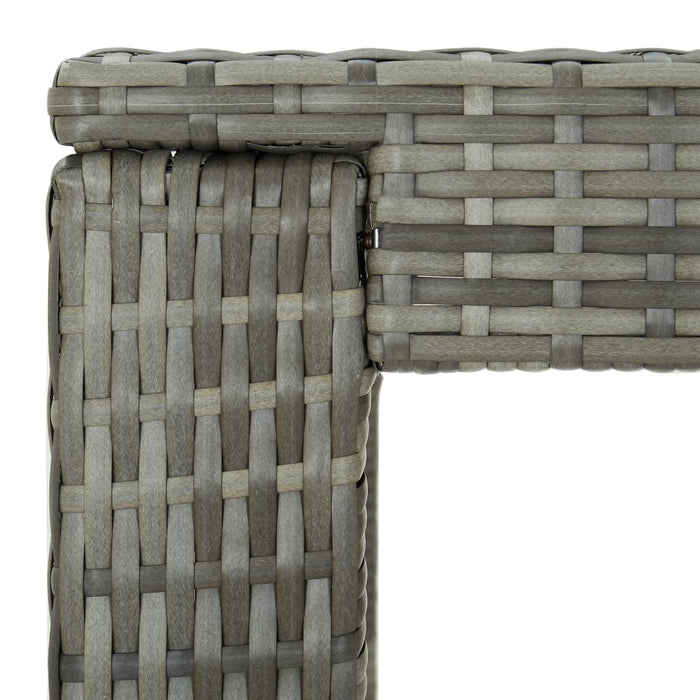 Medina 5-delige Tuinbarset met kussens poly rattan grijs