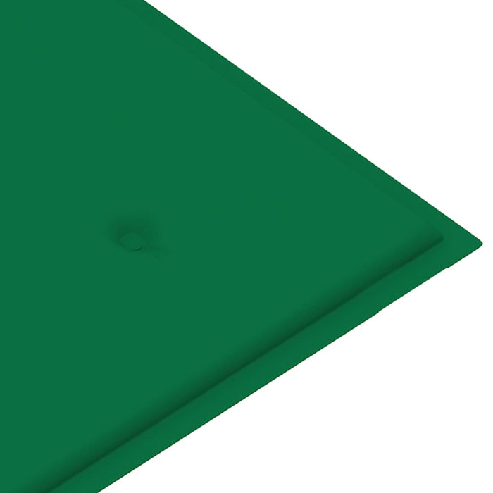 Medina Tuinbank met groen kussen 120 cm massief teakhout