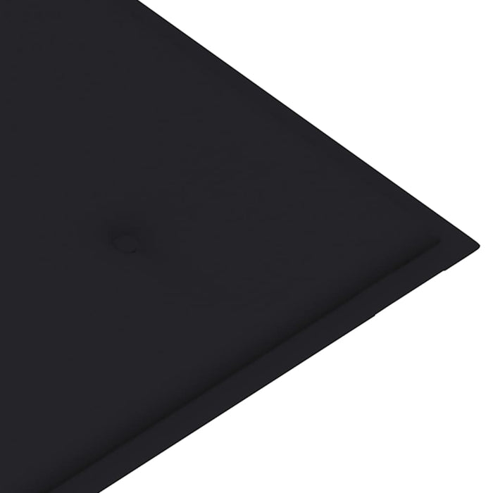 Medina Tuinbank met zwart kussen 120 cm massief teakhout