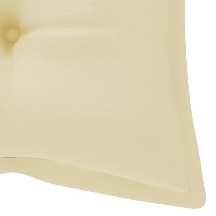 Medina Tuinbank met crèmewit kussen 120 cm massief teakhout