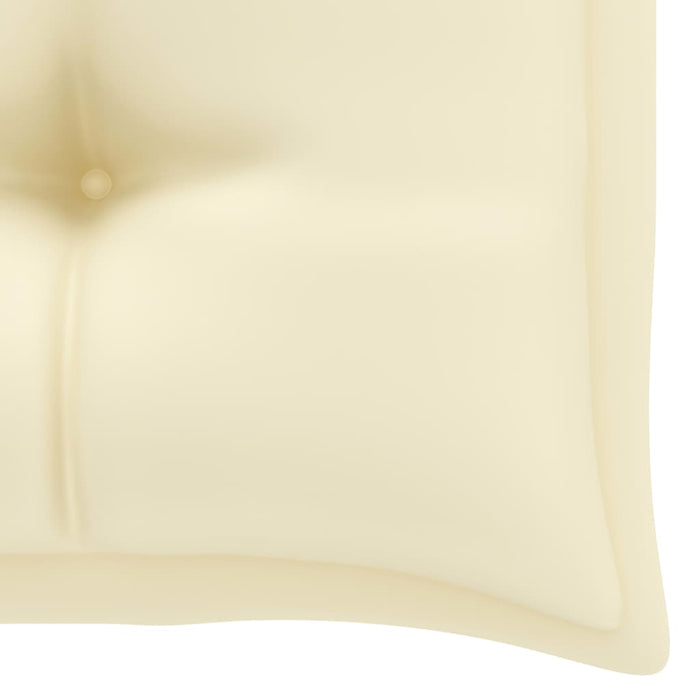 Medina Tuinbank met crèmekleurig kussen 112 cm massief teakhout