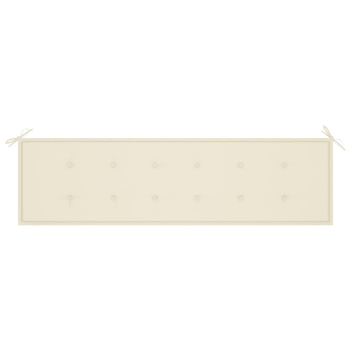 Medina Tuinbank met crèmekleurig kussen 175 cm massief teakhout