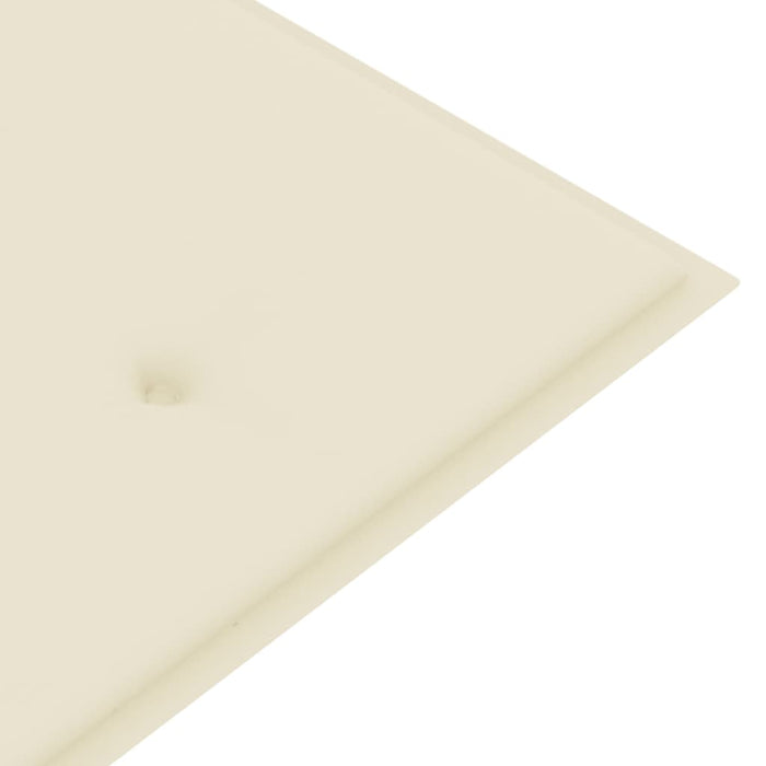 Medina Tuinbank met crèmekleurig kussen 175 cm massief teakhout