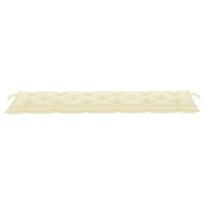 Medina Tuinbank met crèmewit kussen 175 cm massief teakhout