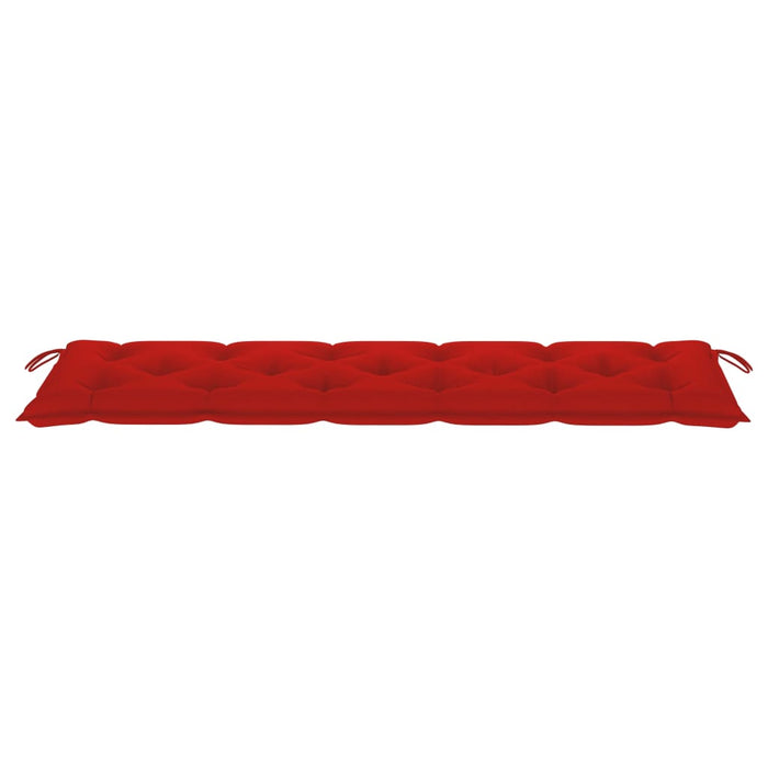 Medina Tuinbank met rood kussen 175 cm massief teakhout