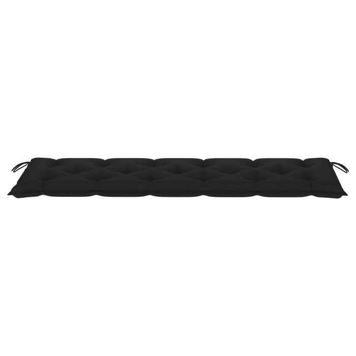Medina Tuinbank met zwart kussen 175 cm massief teakhout