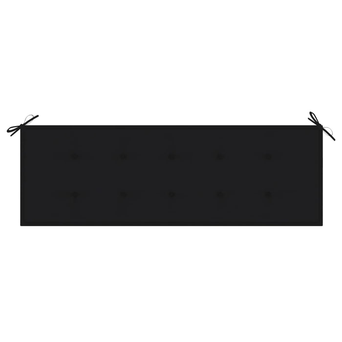 Medina Tuinbank met zwart kussen 150 cm massief teakhout