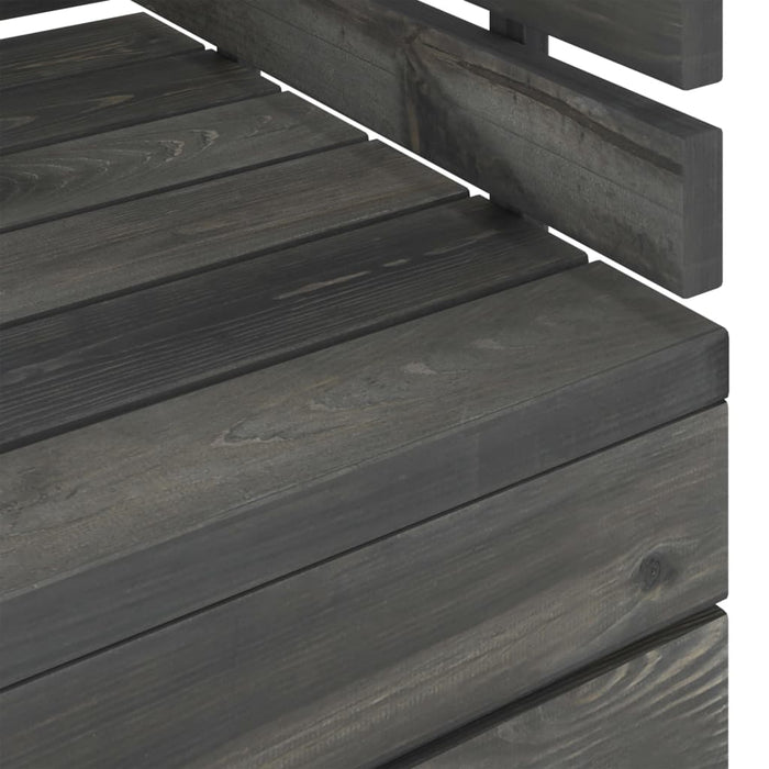 Medina 3-delige Loungeset pallet massief grenenhout donkergrijs
