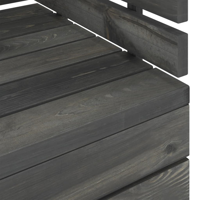 Medina 5-delige Loungeset pallet massief grenenhout donkergrijs