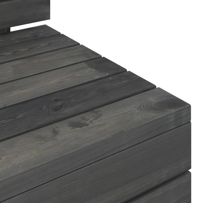 Medina 5-delige Loungeset pallet massief grenenhout donkergrijs