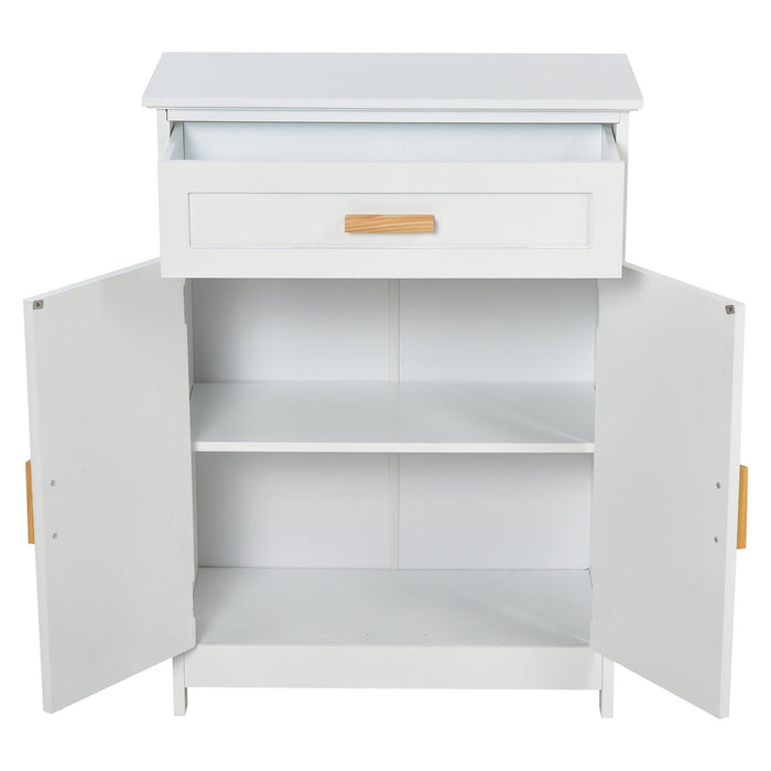 Medina Lexington Badkamerkast - Opbergkast - Dressoir - 1 Lade - Openslaande Deuren - MDF - Wit