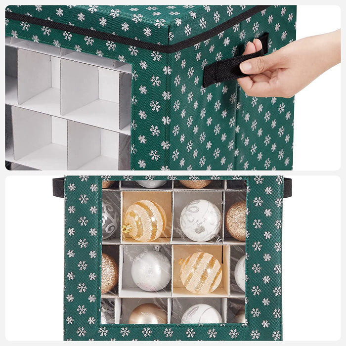 Nancy's Buckley Kerst Opbergdozen - Opbergdoos - Opvouwbaar - 3 Stuks - Groen - 30,5 x 30,5 x 30,5 cm