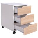 Medina Archiefkast - Ladeblok - MDF - 3 Lades - Naturel/Wit