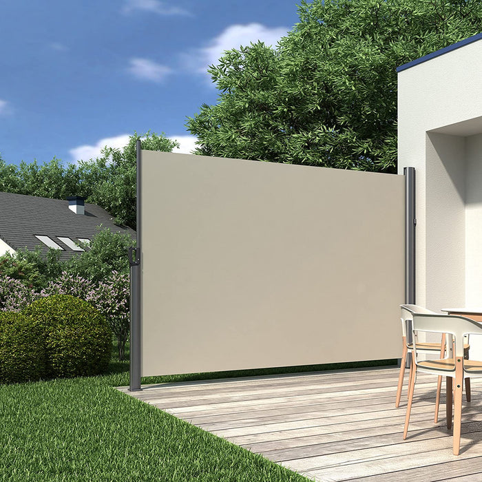 Nancy's Brest Privacyscherm - Zijfluifel - Zonwering - Balkon - Terras - Tuin - Beige - 160 x 350 cm