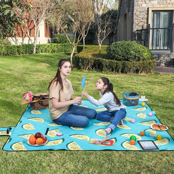 Nancy's Bryanston Picknickkleed - Stranddeken - Wasbaar - Waterbestendig - Opvouwbaar - Lichtgroen - 200 x 200 cm