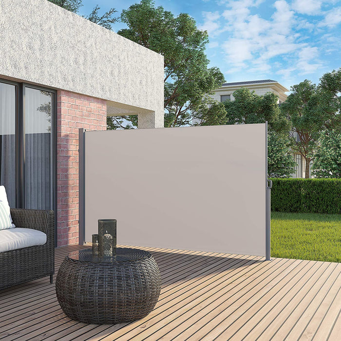 Nancy's Brentwood Privacyscherm - Zijfluifel - Zonwering - Balkon - Terras - Tuin - Taupe/Grijs - 160 x 300 cm