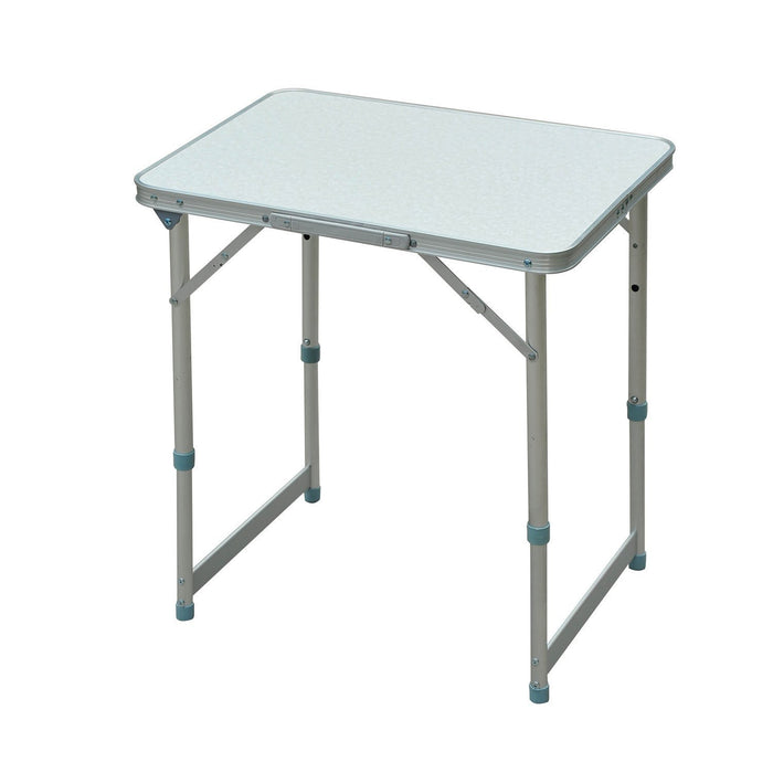 Medina Home Quincy Campingtafel - Klaptafel - In Hoogte Verstelbaar - 50 x 45 x 47.5/64 cm - MDF - Aluminium - Opvouwbaar - Wit