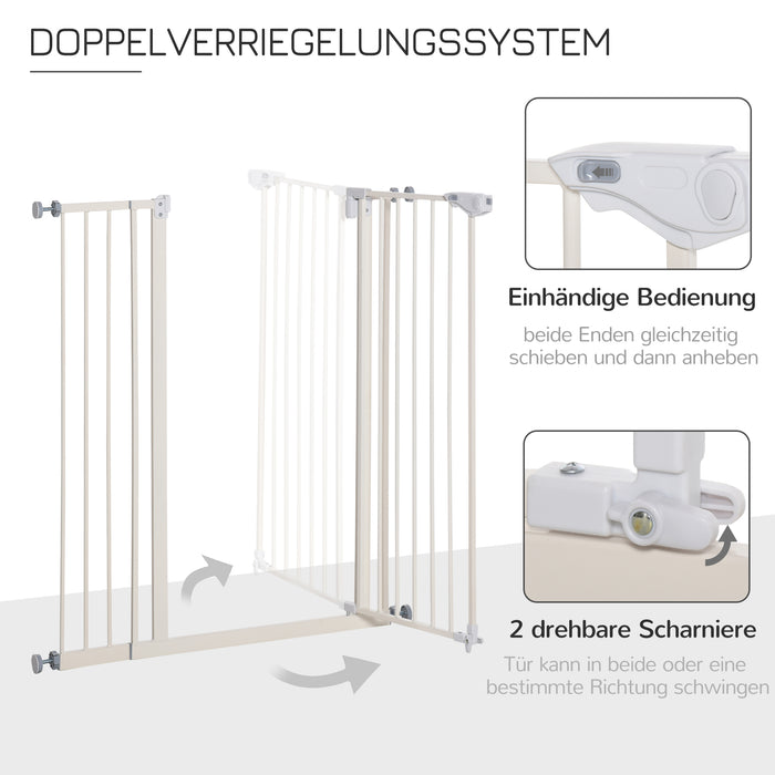 Medina Home Cocoa-Rockledge Veiligheidsdeur - Hek - Dubbele Vergrendeling - Wit - 68 x 104,1 x 86 cm