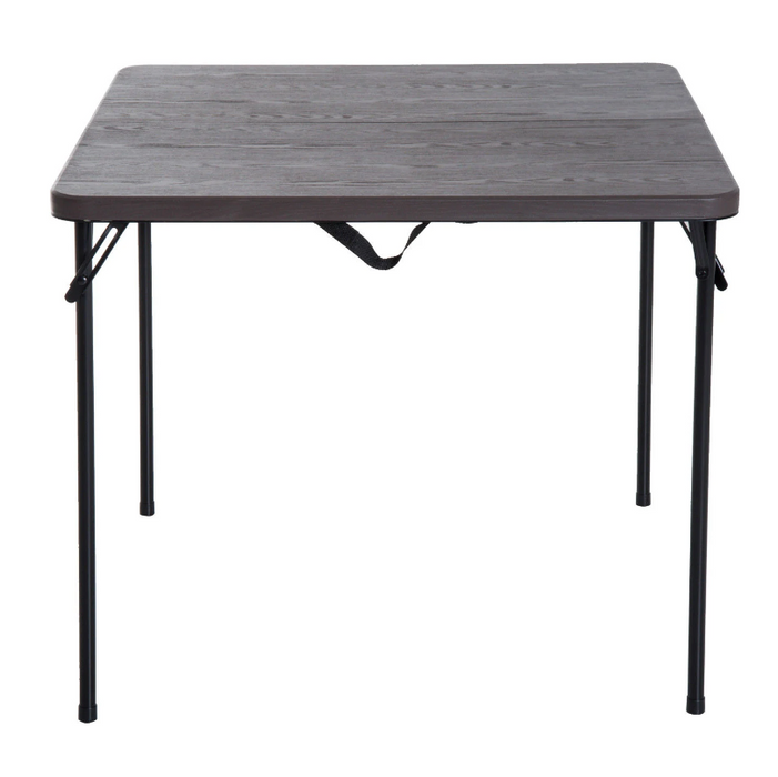 Medina Dublin Klaptafel - Campingtafel - Eettafel - Picknicktafel - Opklapbaar - Metaal - Koffiebruin - 86 x 86 cm