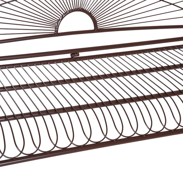 Medina Dundalk Hangbank - Tuinbank - Schommelbank - Tuinschommel - Kettingen - Metaal - Bruin - 122 x 58 x 57 cm