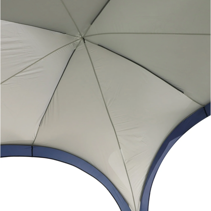 Medina Gladstone Partytent - Tuinpaviljoen - Weerbestendig - Glasvezelstang - Polyester - Crème - Wit - Blauw - 3.5 x 3.5 x 2.3 m