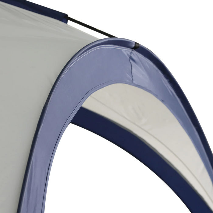 Medina Gladstone Partytent - Tuinpaviljoen - Weerbestendig - Glasvezelstang - Polyester - Crème - Wit - Blauw - 3.5 x 3.5 x 2.3 m