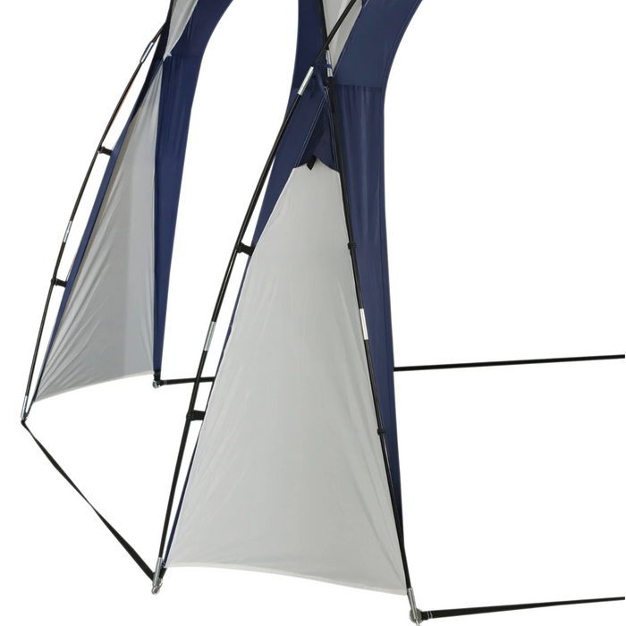 Medina Gladstone Partytent - Tuinpaviljoen - Weerbestendig - Glasvezelstang - Polyester - Crème - Wit - Blauw - 3.5 x 3.5 x 2.3 m