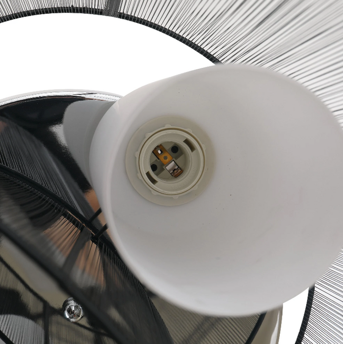 Medina Brambleton Plafondlamp - Sfeerverlichting - E27 - 2-Vlammig - 40W - Zwart - Zilver - 47.5 x 47.5 x 33 cm